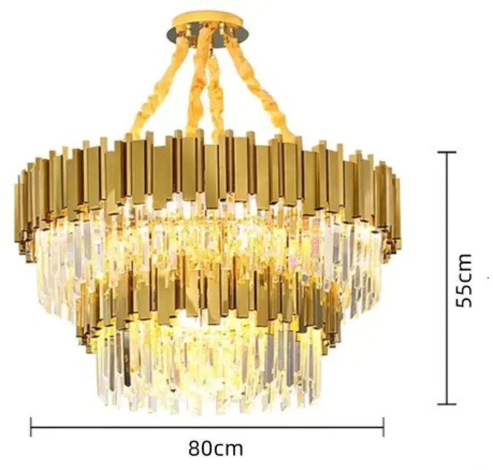 Astrid - Gold chandelier with K9  crystals