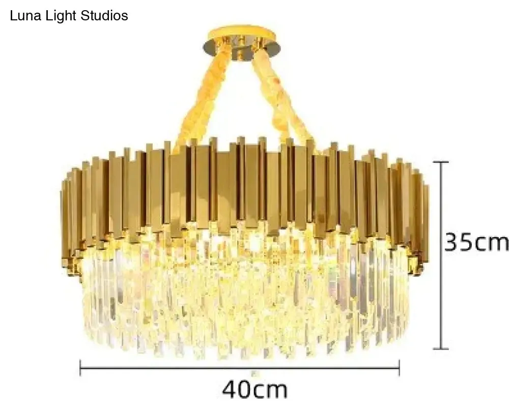 Astrid - Gold chandelier with K9  crystals