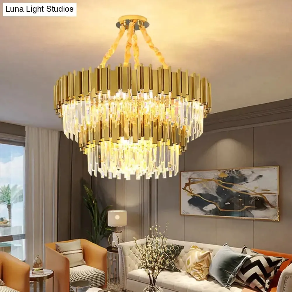 Astrid - Gold chandelier with K9  crystals