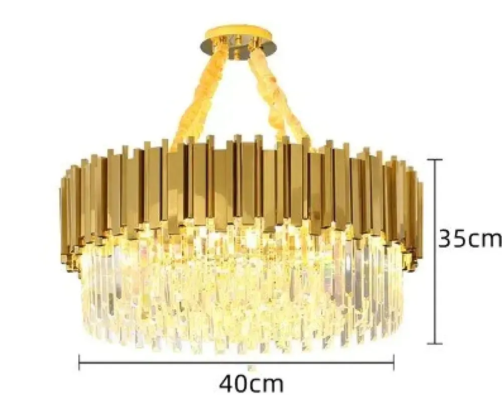 Astrid - Gold chandelier with K9  crystals