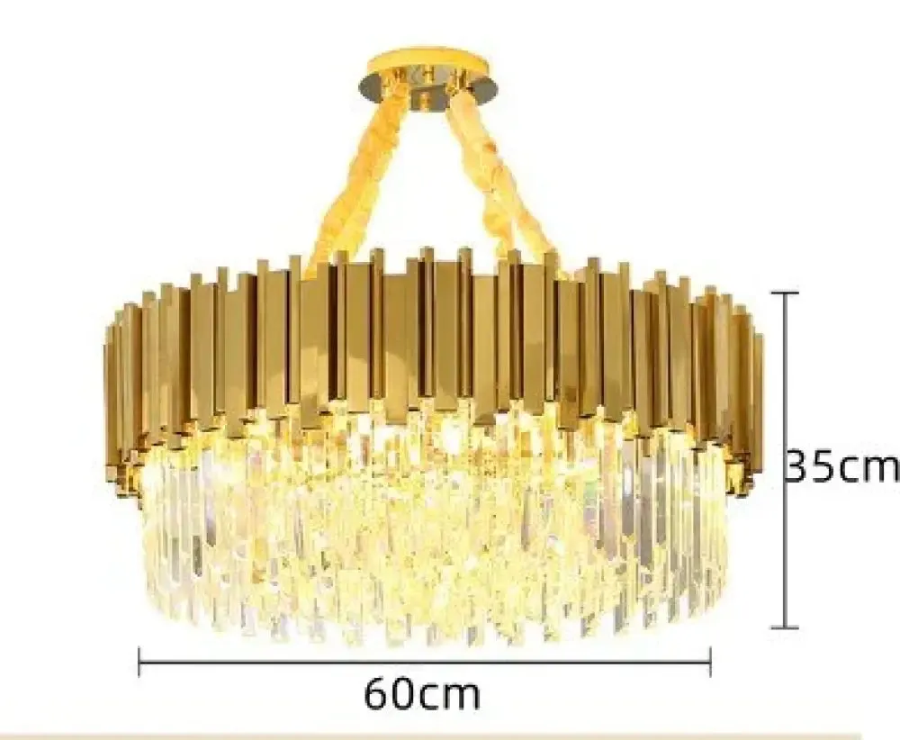 Astrid - Gold chandelier with K9  crystals