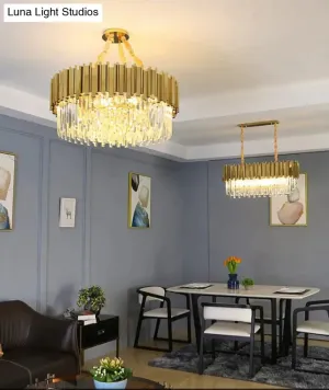 Astrid - Gold chandelier with K9  crystals