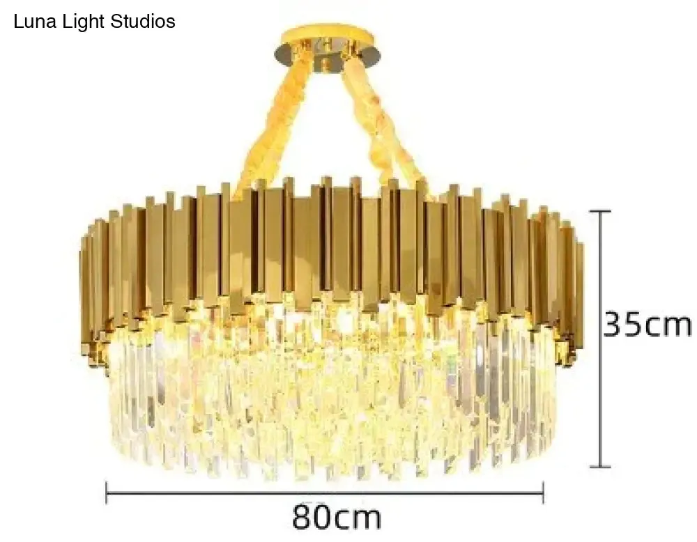 Astrid - Gold chandelier with K9  crystals