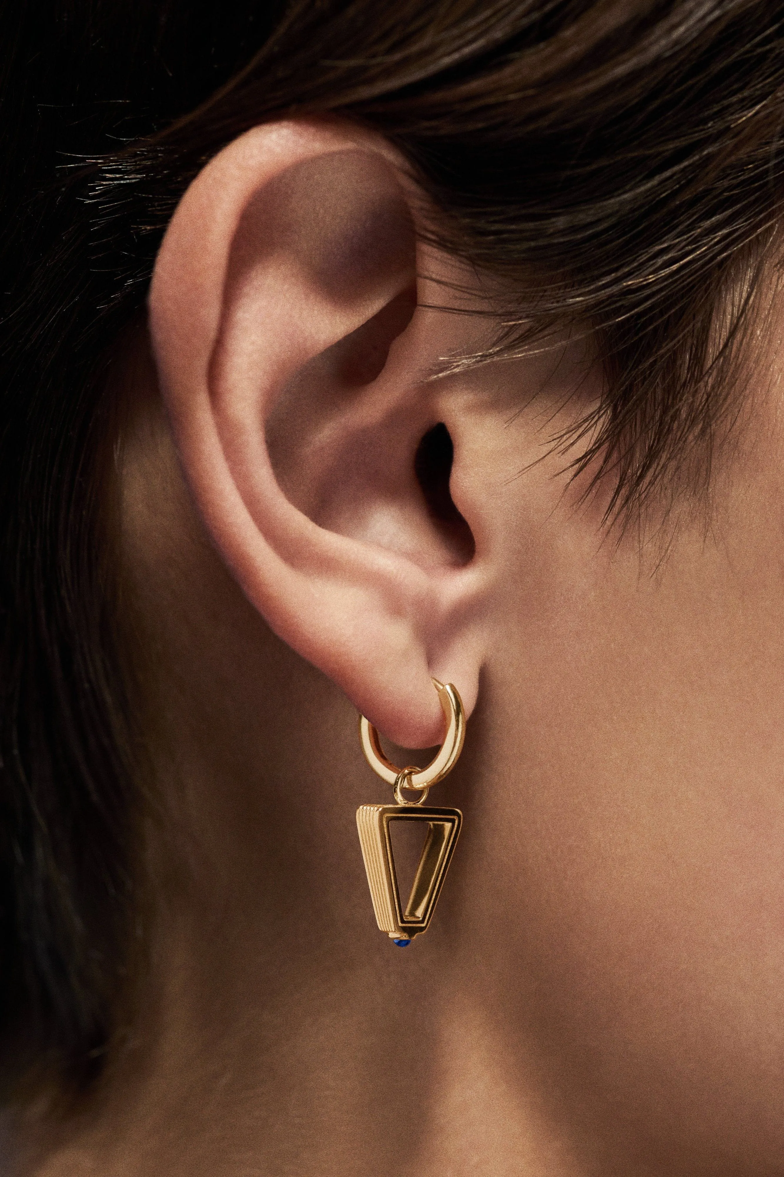 Baby charm Triangle earring