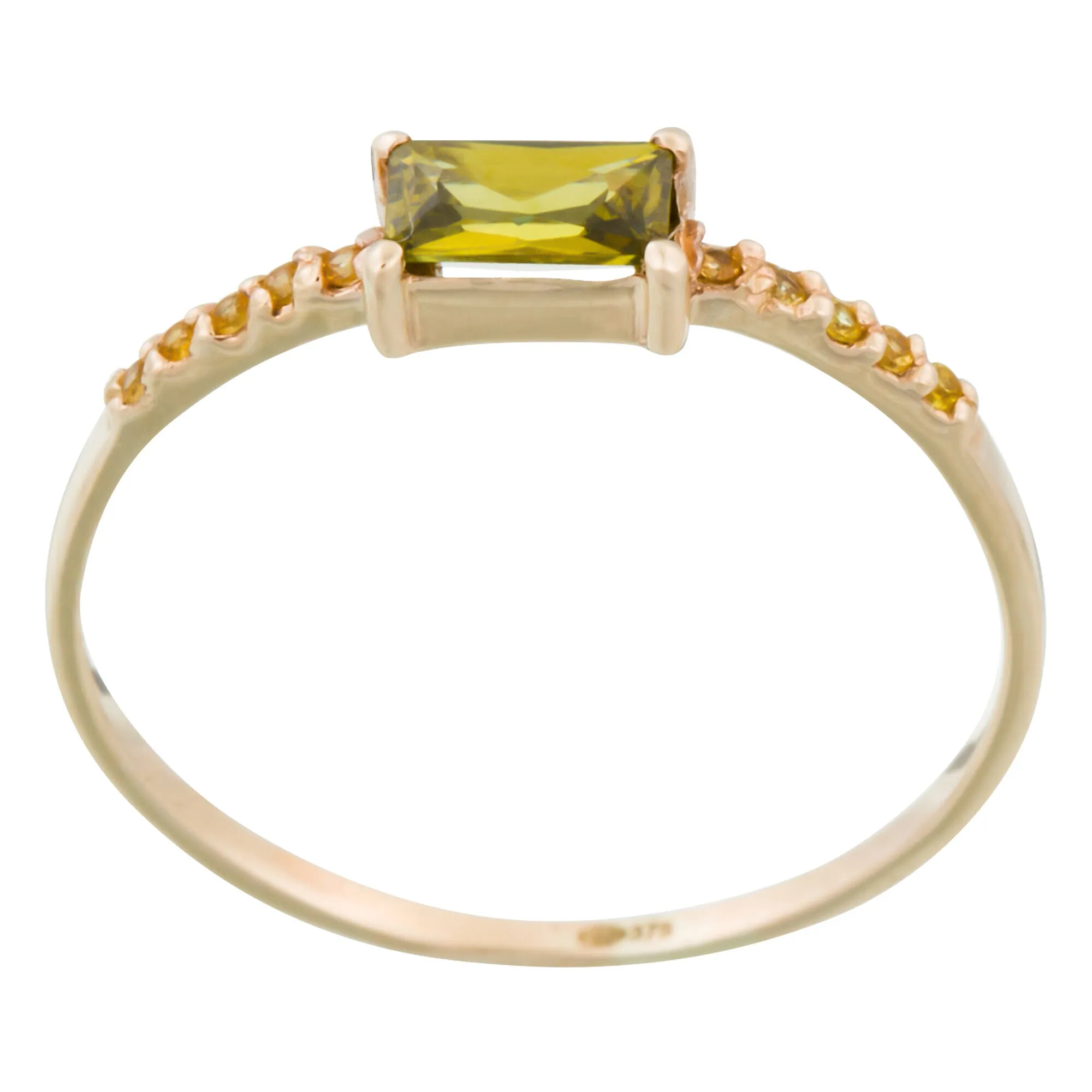Bague "Perdiot" - Or Jaune Et Peridot / Zirconium