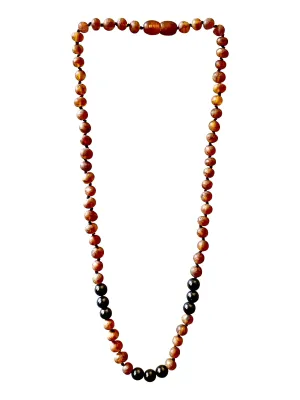 Baltic Amber and Shungite Necklace: Natural Radiation Blocker for Adults