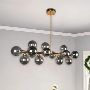 Bellus Catuli Smoke Glass Chandelier - 14 Heads