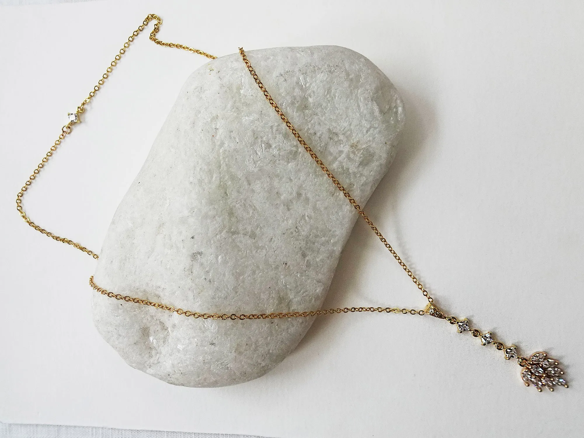 Bridal Back necklace for low back wedding dress