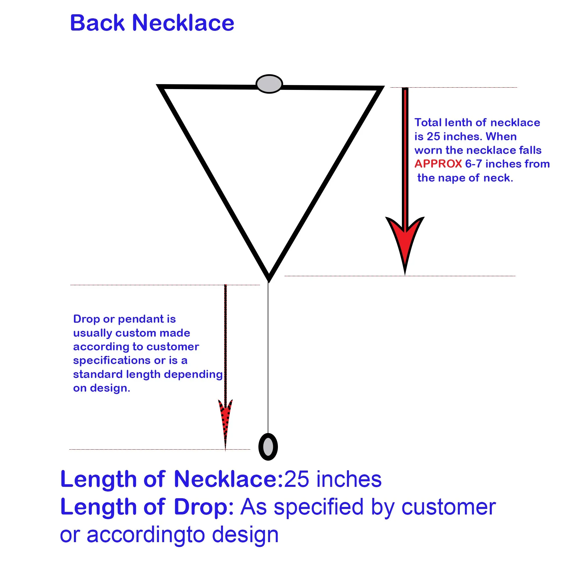 Bridal Back necklace for low back wedding dress
