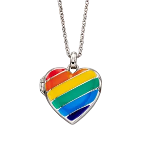 Bryony Children's Rainbow Locket - Silver - LSN0339