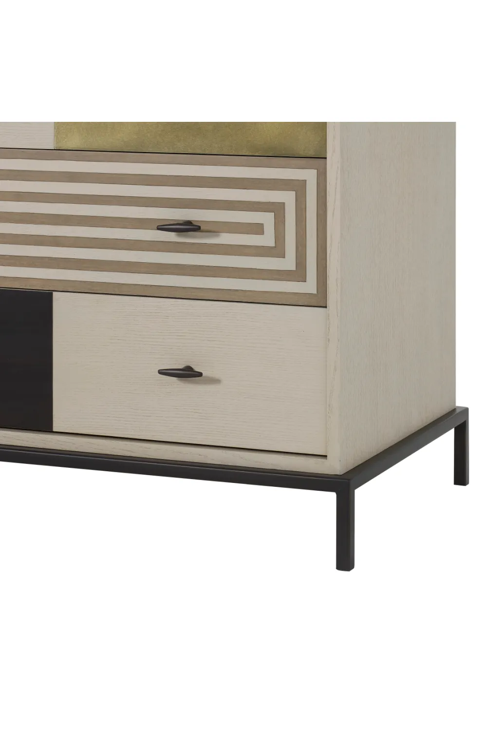 Burnished Brass Three Drawer Chest | Andrew Martin Maria