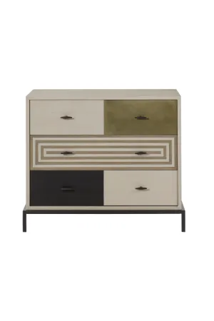 Burnished Brass Three Drawer Chest | Andrew Martin Maria