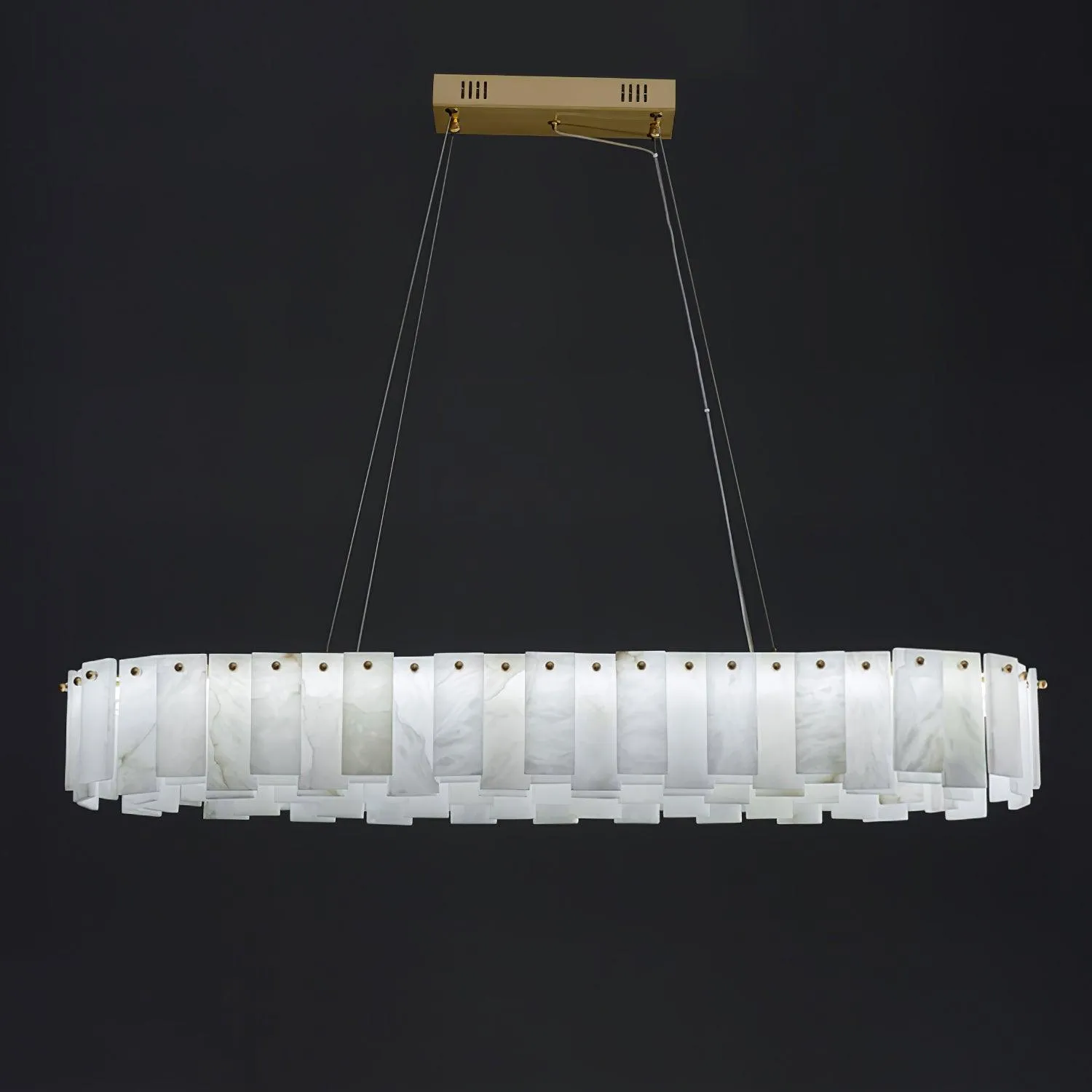 Celestial Alabaster Round Chandelier