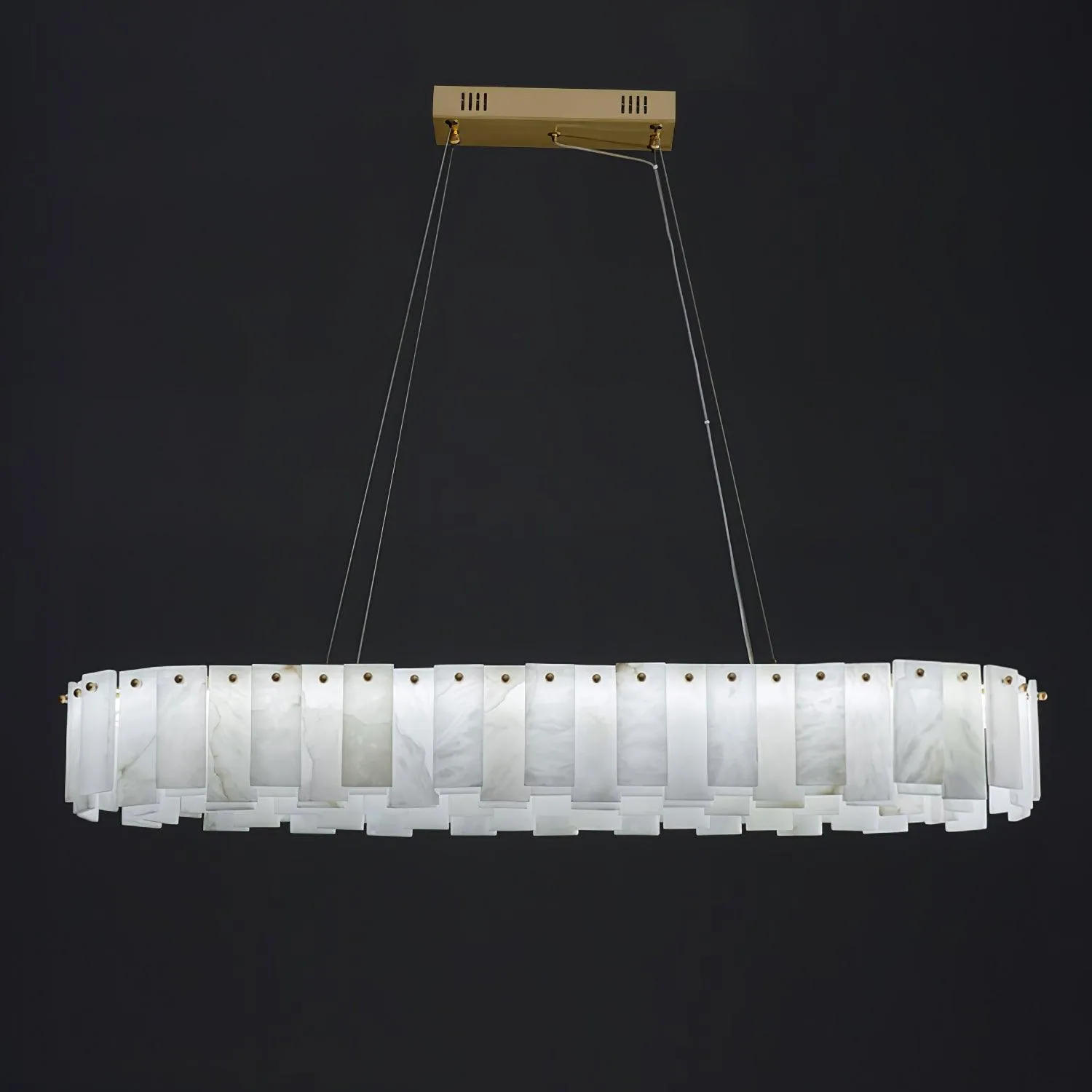 Celestial Alabaster Round Chandelier