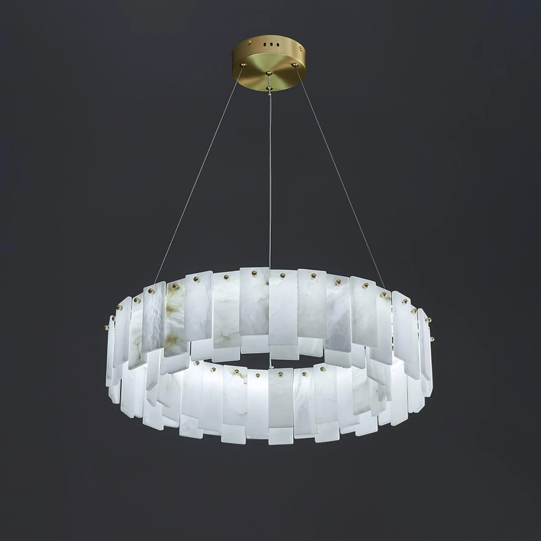 Celestial Alabaster Round Chandelier