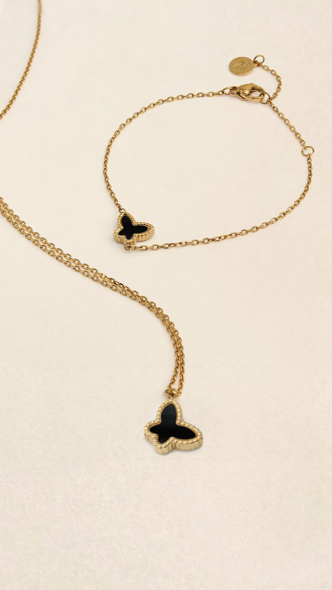 Children's Reversible Butterfly Bracelet - Black & White