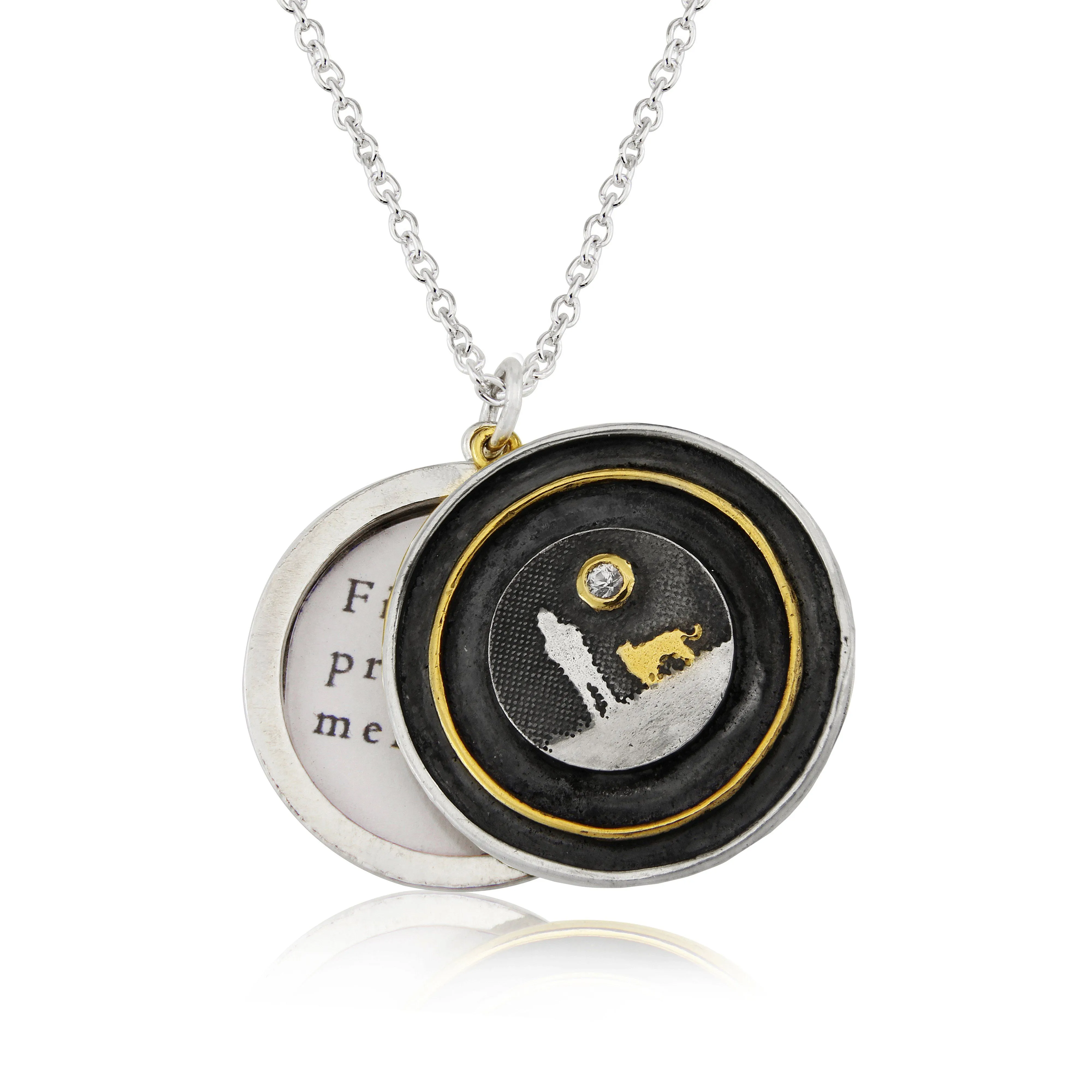 Couple & Dog Locket Lovers Necklace