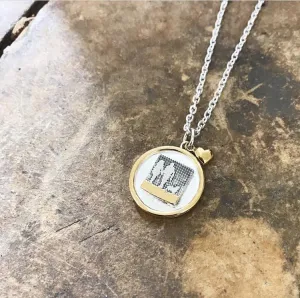 Couple & Dog Lovers Photo Locket & Heart Charm Necklace