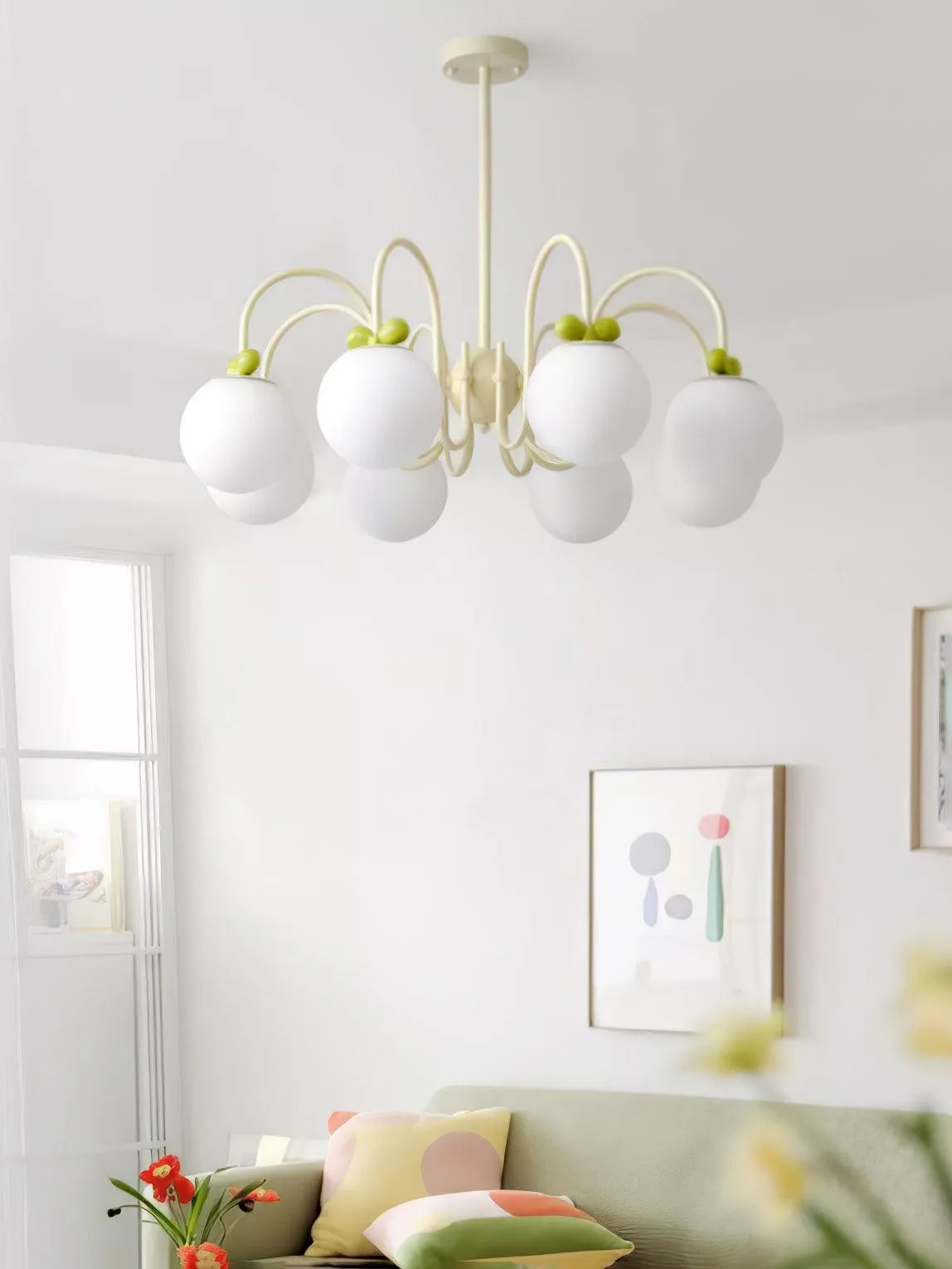 Cream Cherry Chandelier