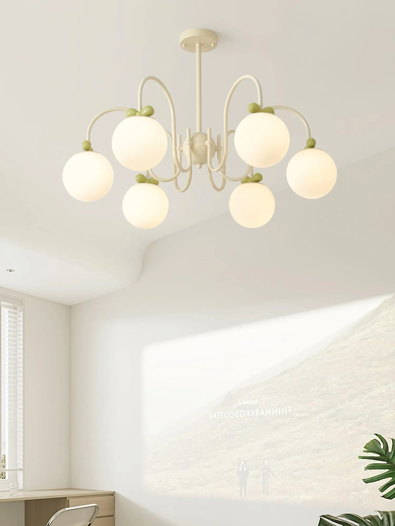 Cream Cherry Chandelier