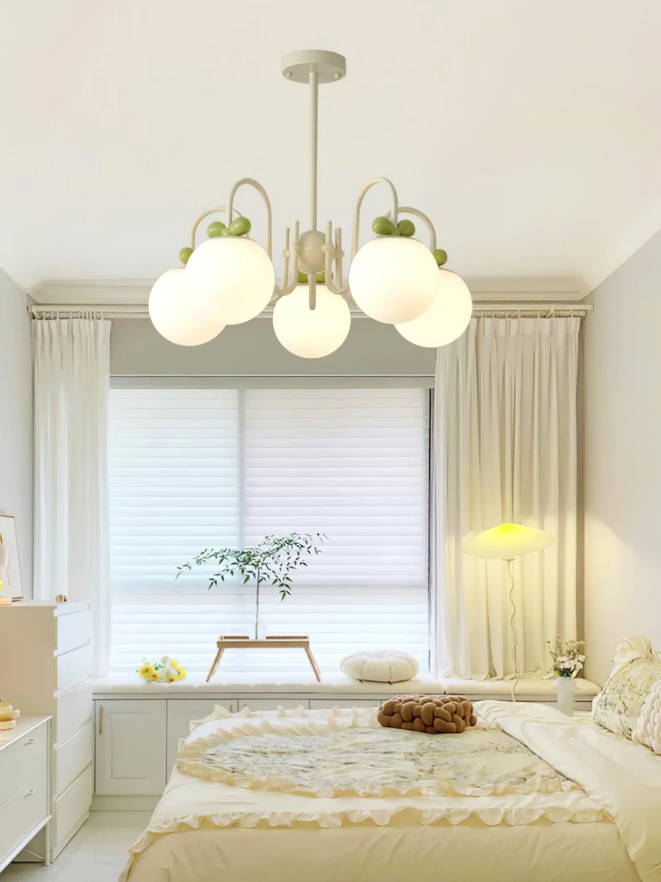 Cream Cherry Chandelier
