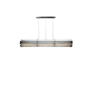 Crystal Cage LED Linear Suspension Aluminum