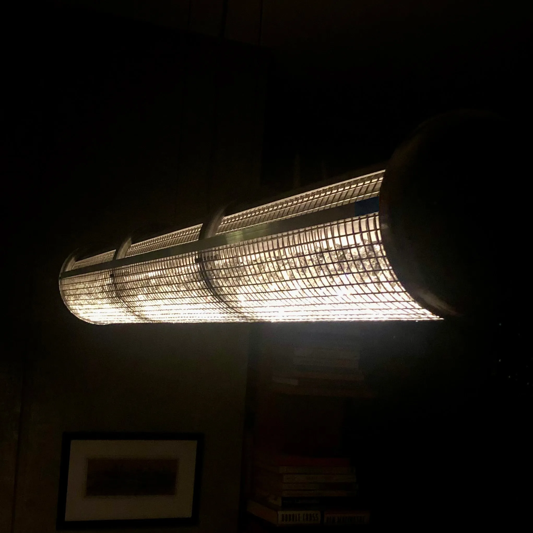 Crystal Cage LED Linear Suspension Aluminum