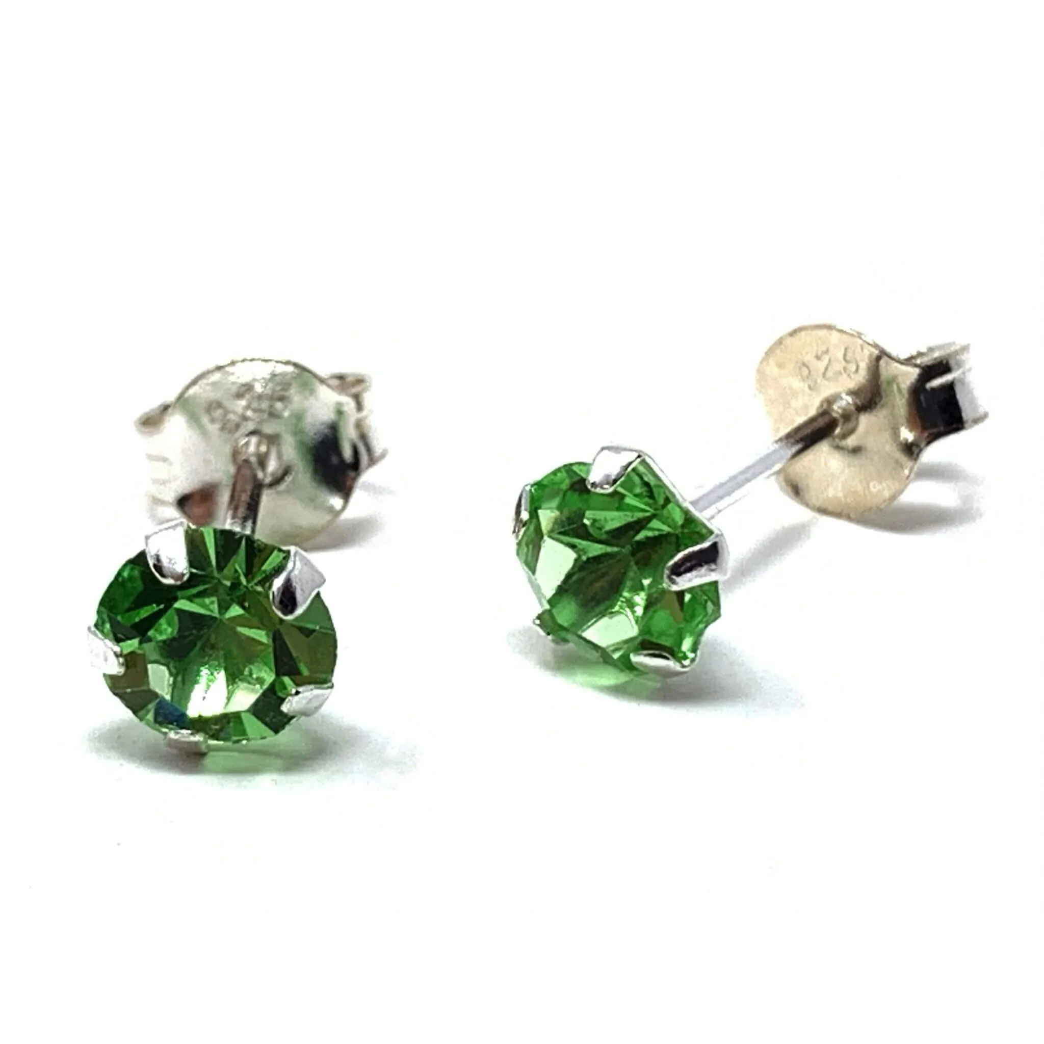 Cublic Zirconia Sterling Silver Stud Earrings