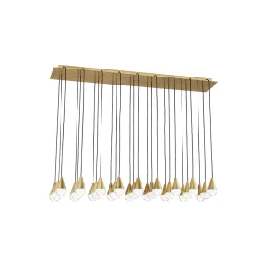 CUPOLA 47 in. 27 Lights LED Chandelier 277V Natural Brass Finish