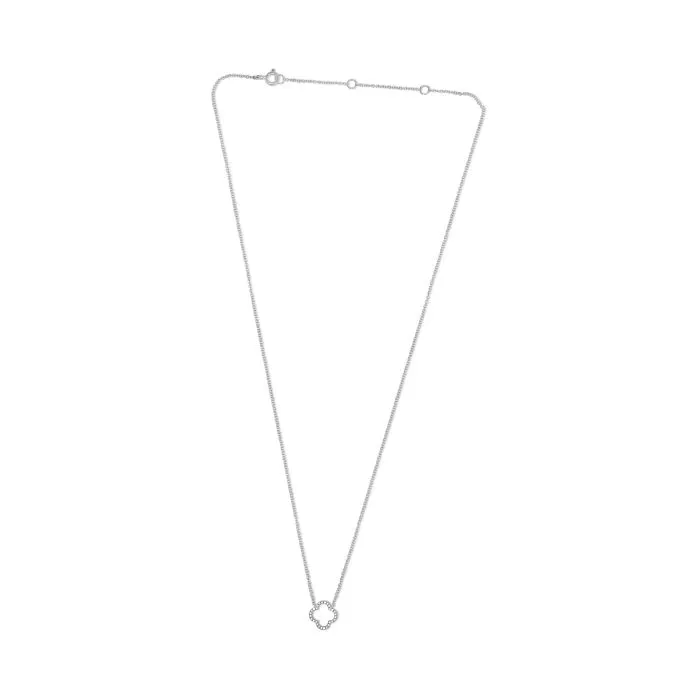Diamond Open Clover Necklace