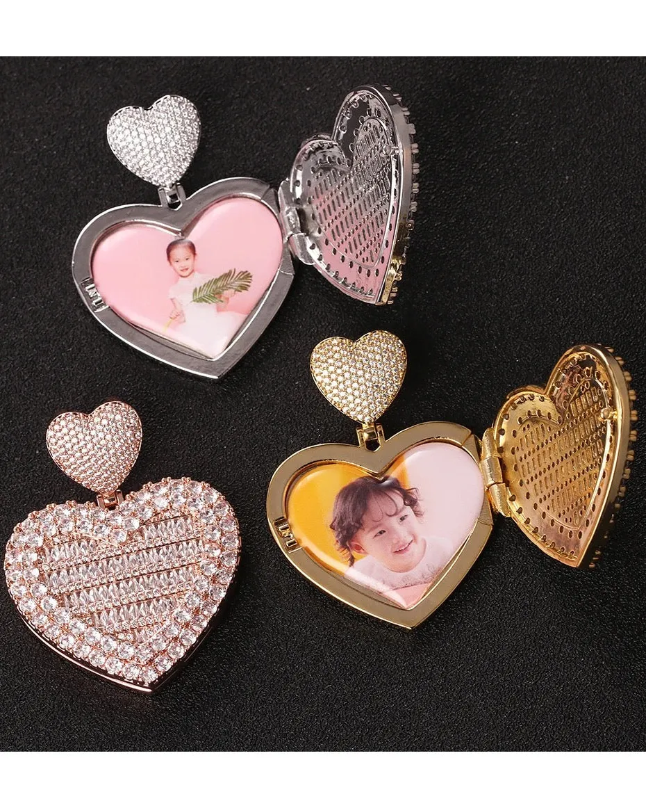 Double Heart Photo Locket
