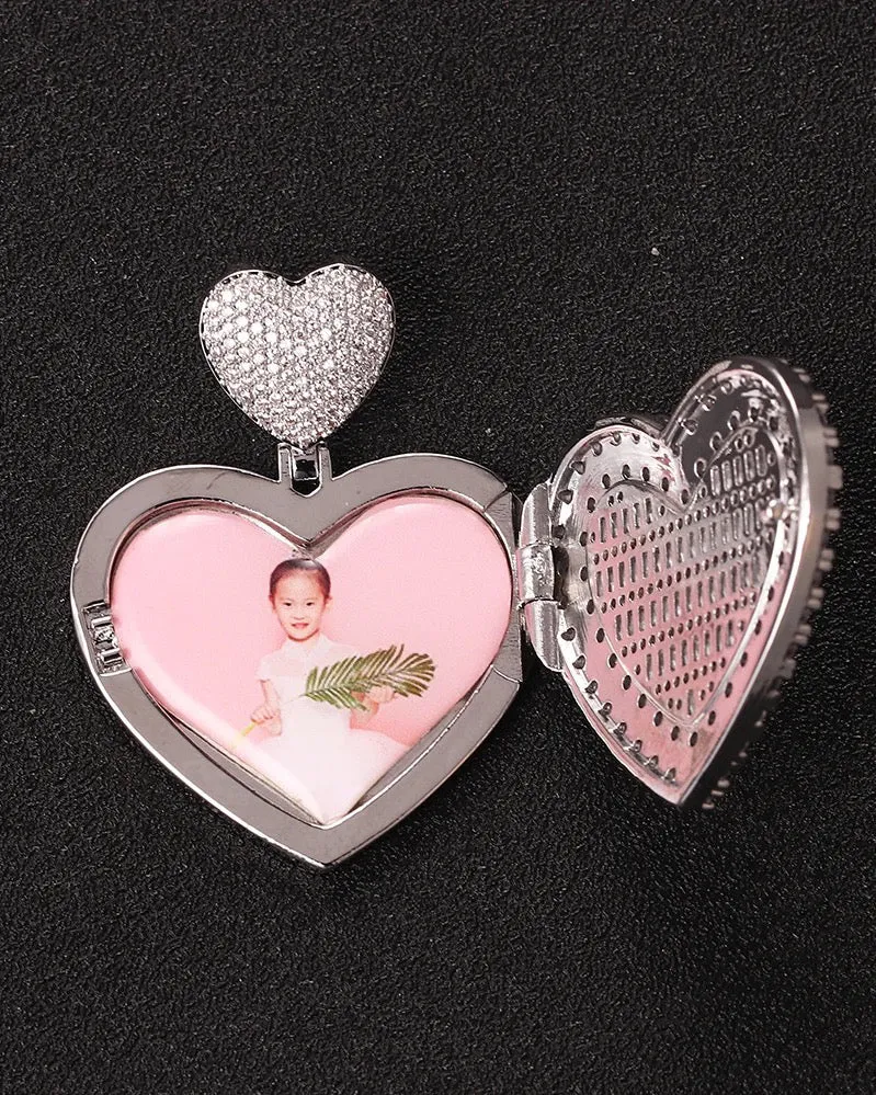 Double Heart Photo Locket