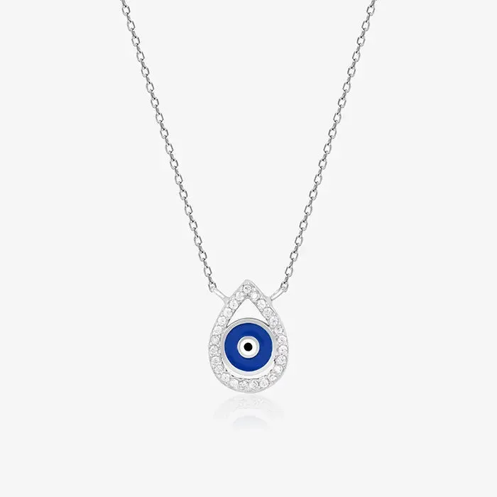 Drop Evil Eye Necklace