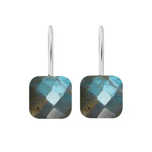 Earrings - Naked 2 in Labradorite - Rhodium