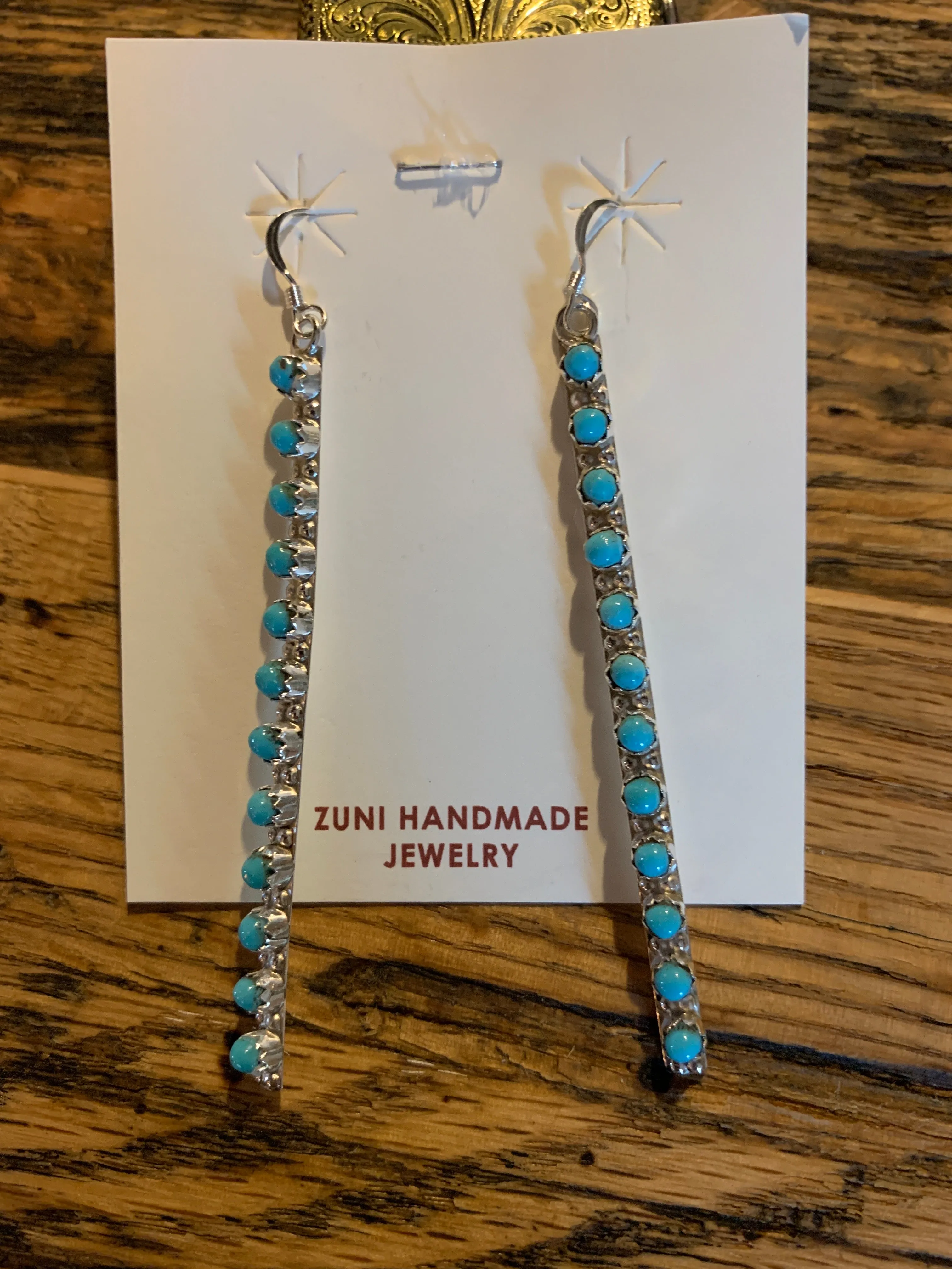 Earrings, Twelve Turquoise Studs in Sterling Silver, Sale!
