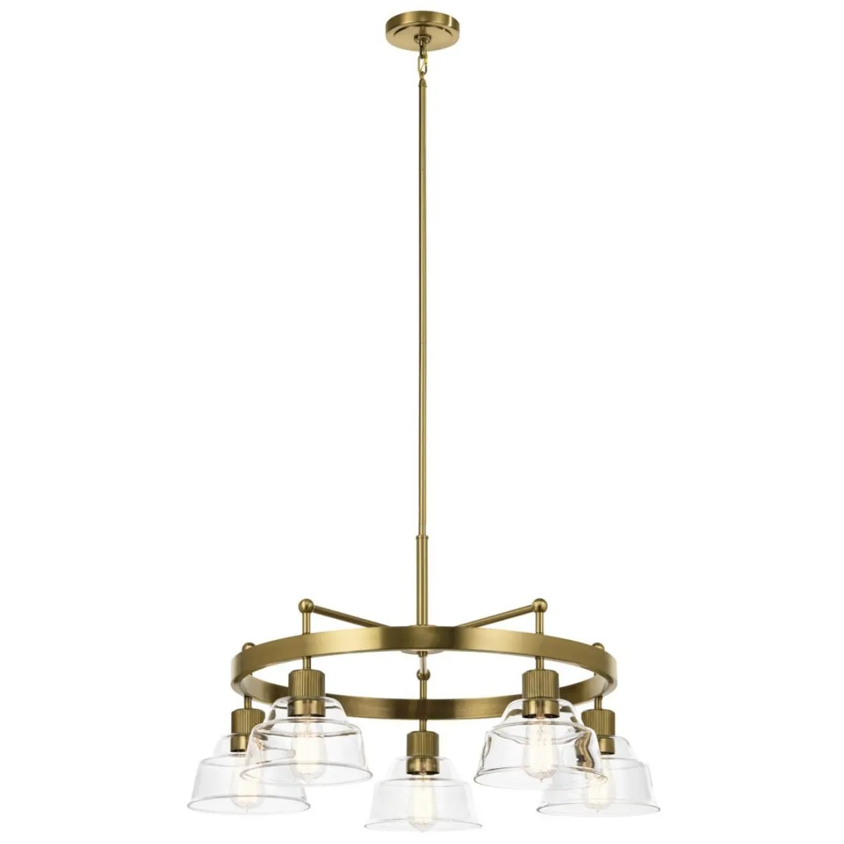 Eastmont 32 in. Lights Chandelier Brushed Brass finish