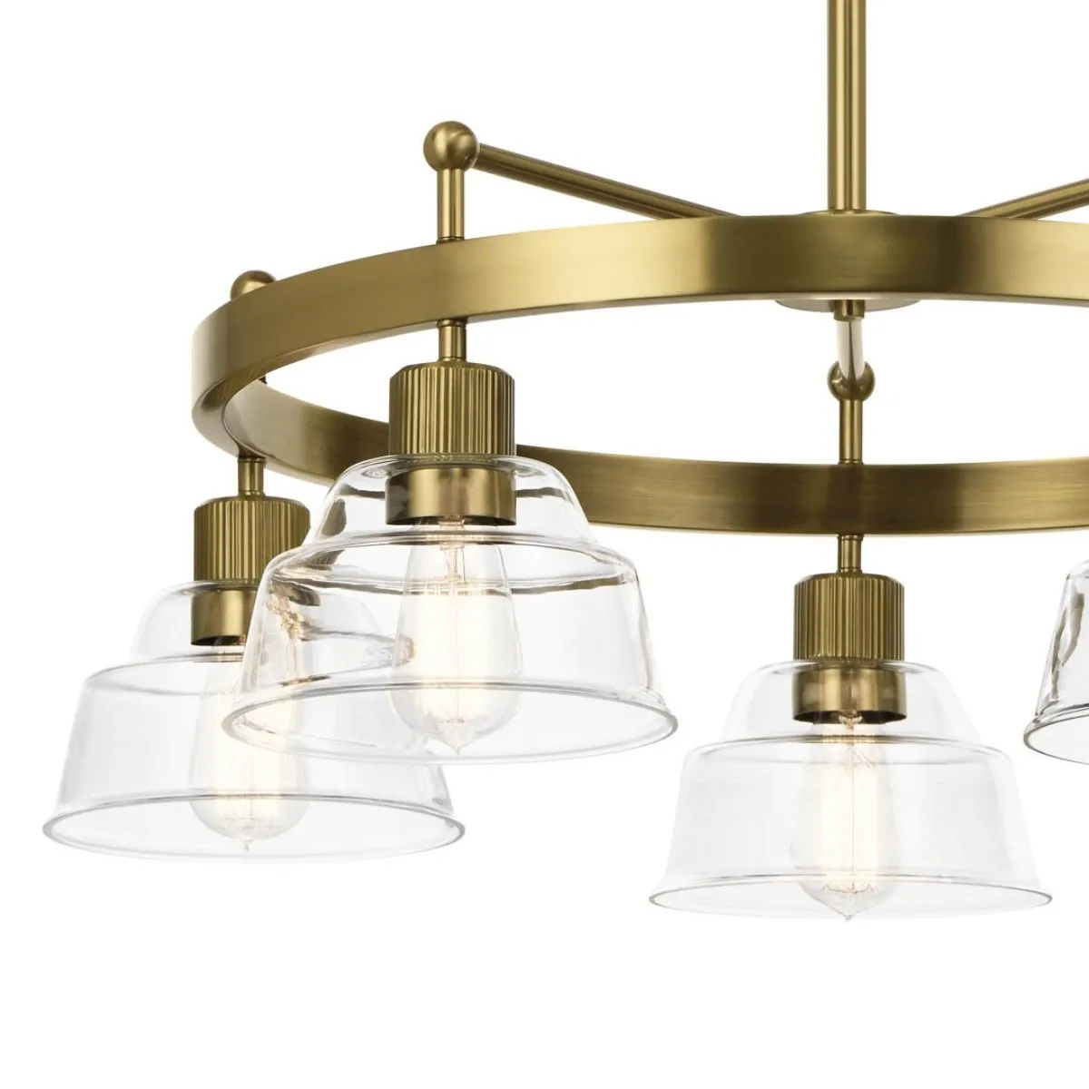 Eastmont 32 in. Lights Chandelier Brushed Brass finish