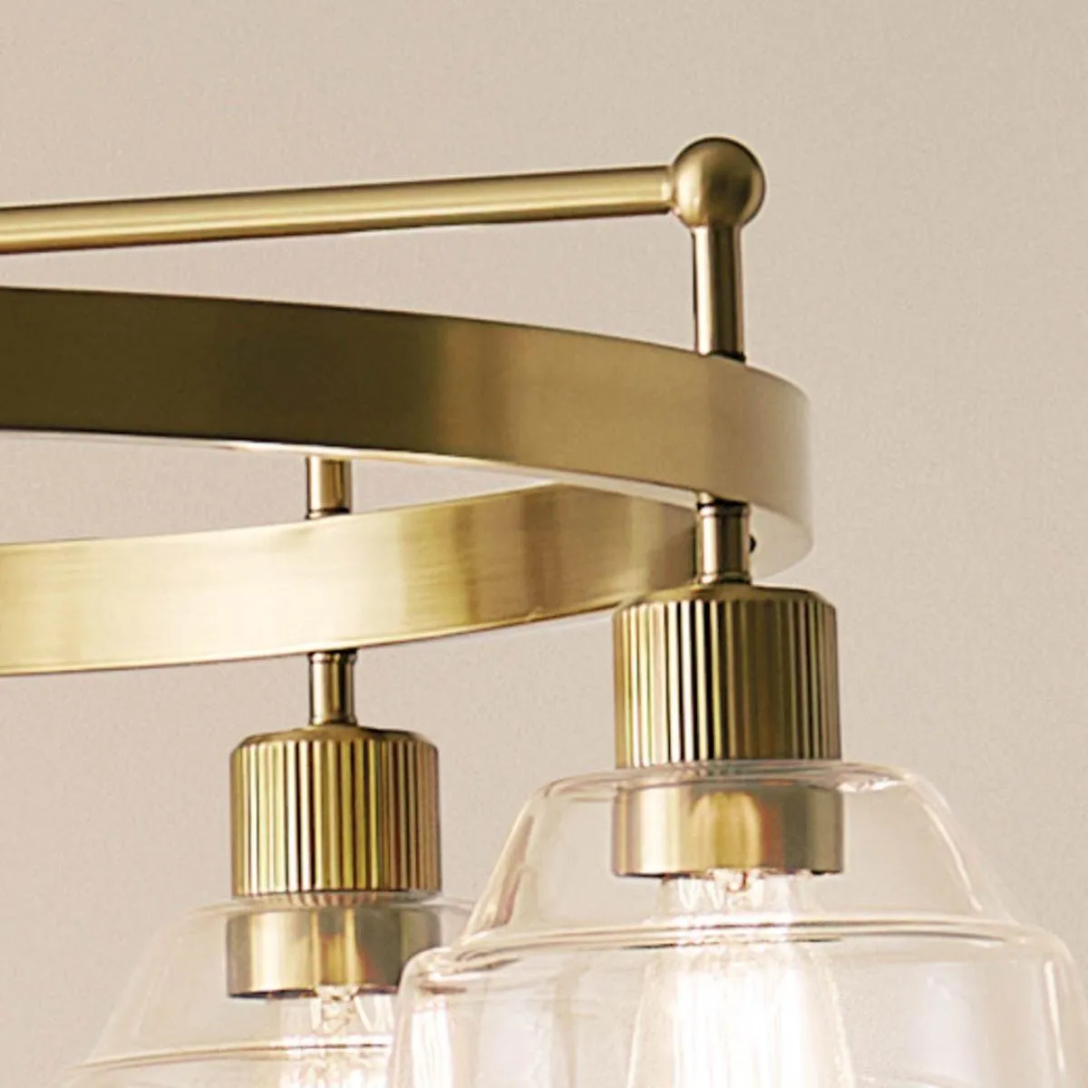 Eastmont 32 in. Lights Chandelier Brushed Brass finish