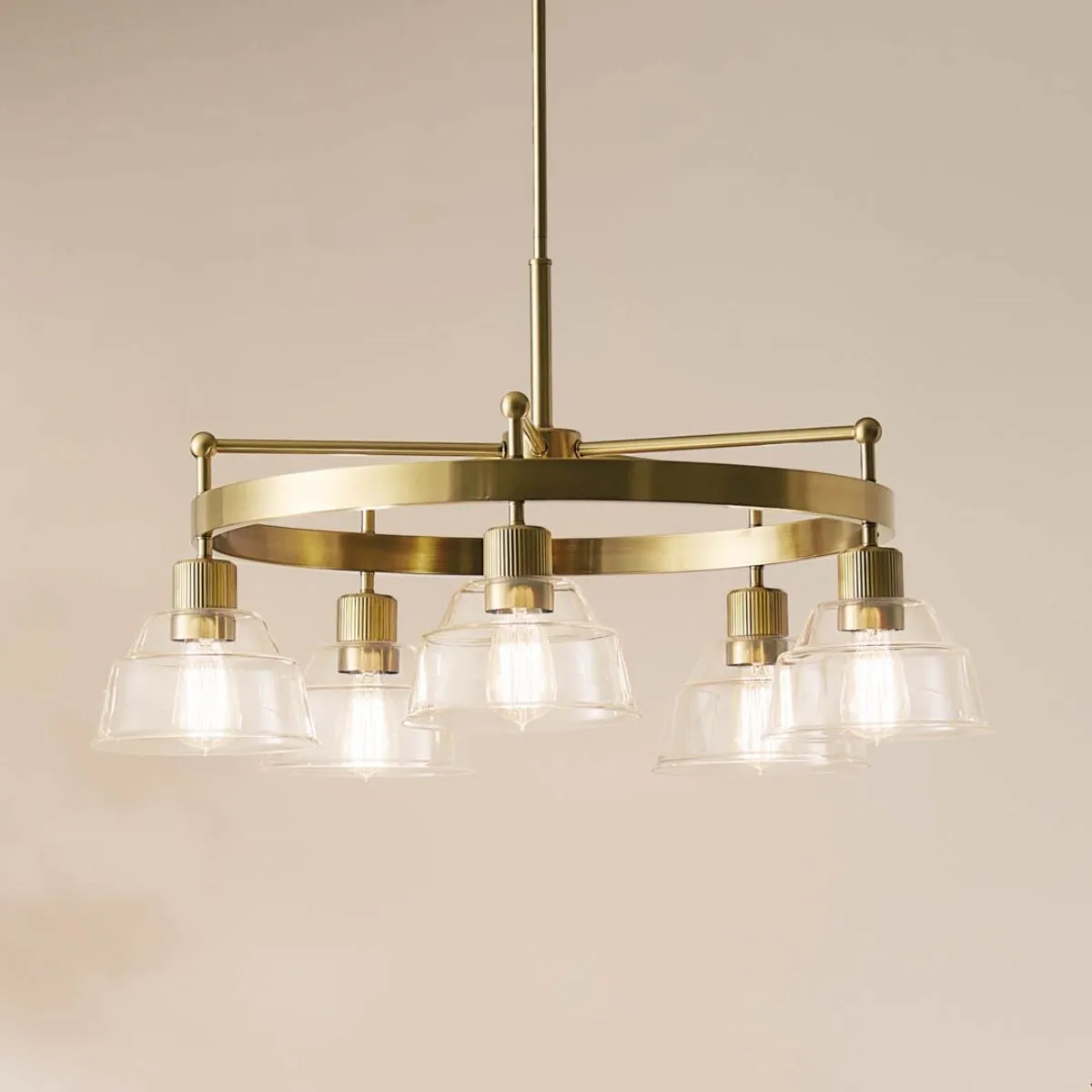 Eastmont 32 in. Lights Chandelier Brushed Brass finish