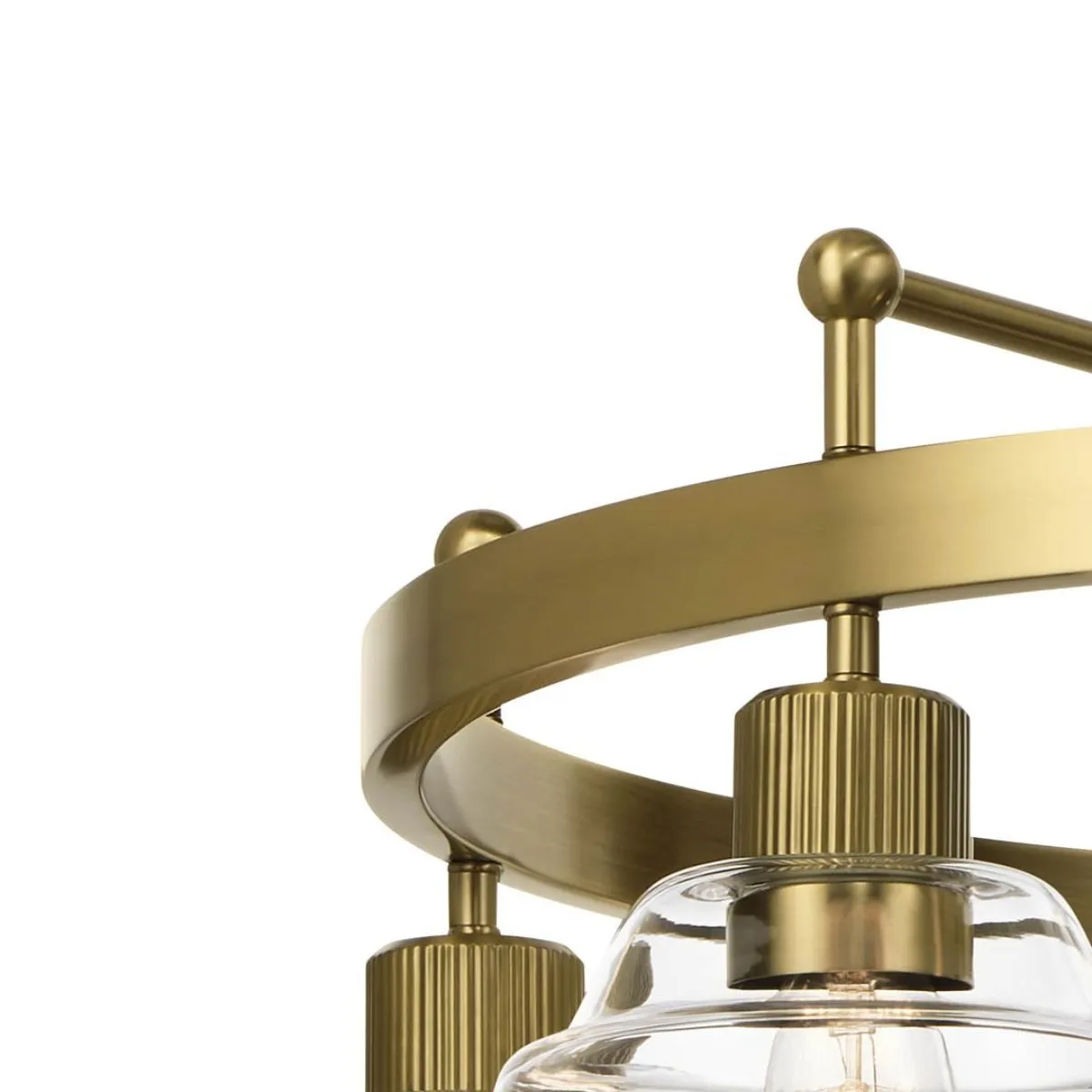 Eastmont 32 in. Lights Chandelier Brushed Brass finish