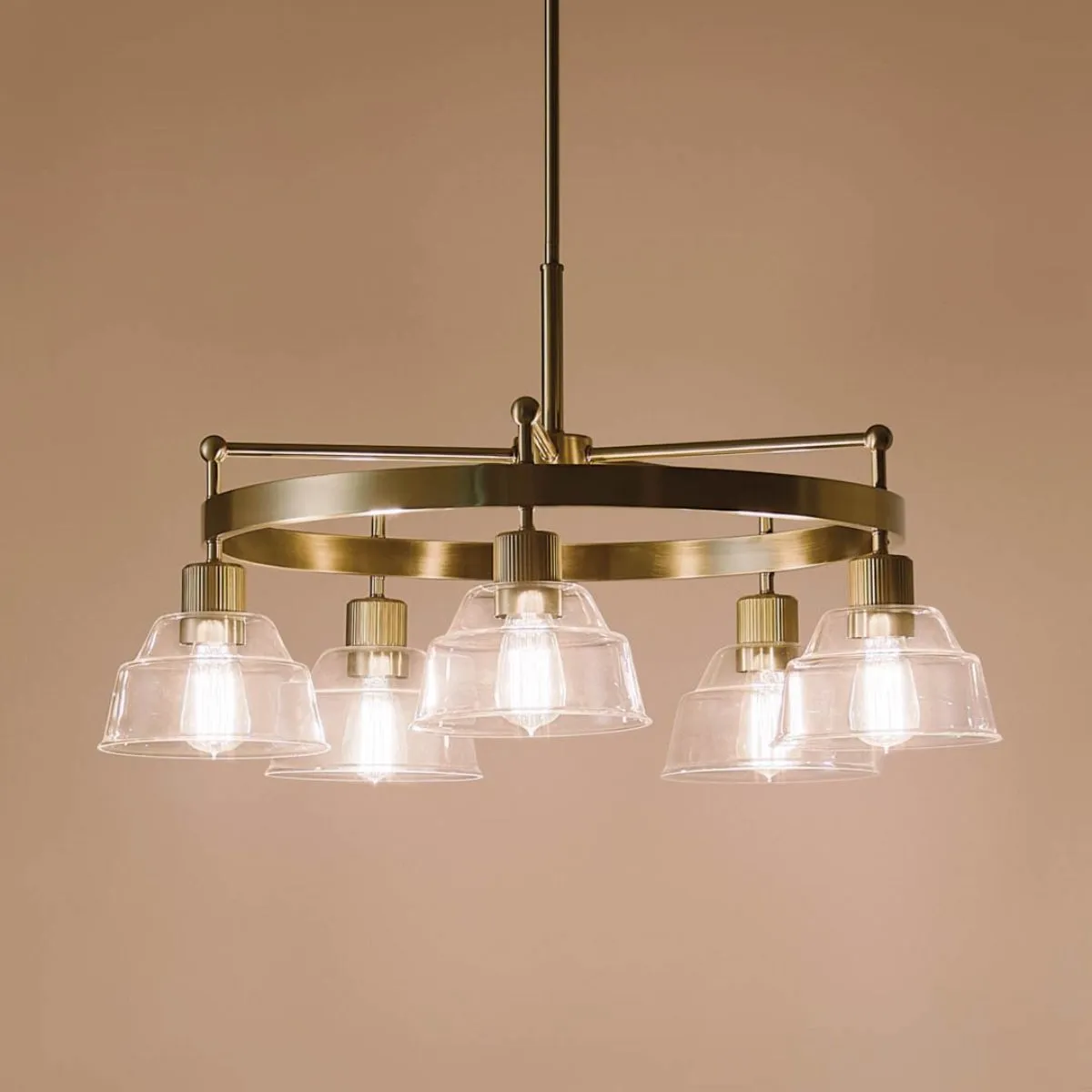 Eastmont 32 in. Lights Chandelier Brushed Brass finish