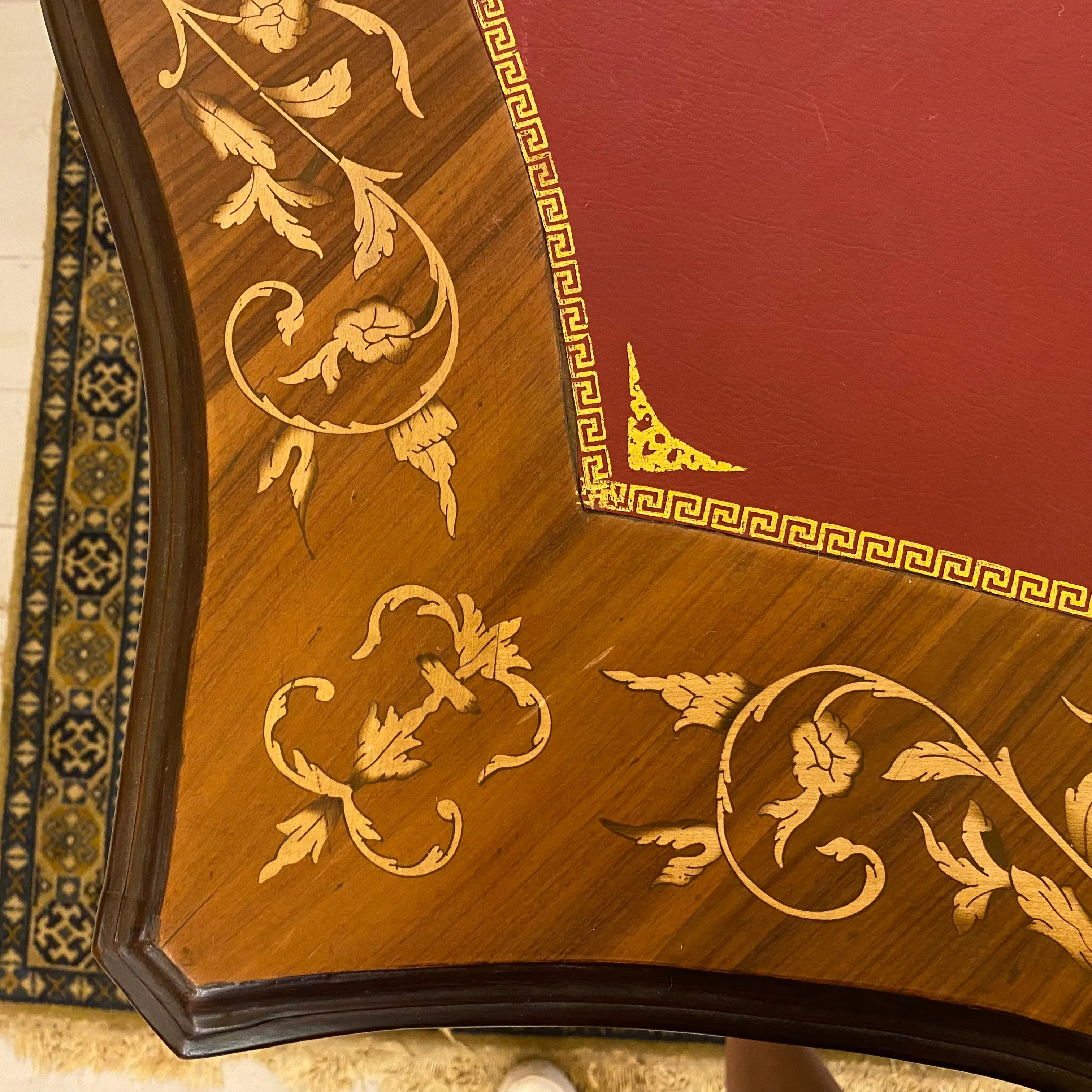 French Style Inlaid Desk with Brass Casting
