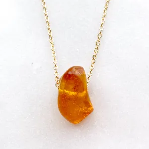 Genuine Natural Baltic Amber Necklace #54 - 16 Kt Gold plated chain necklace Handmade Jewelry - Great gift (Copy)