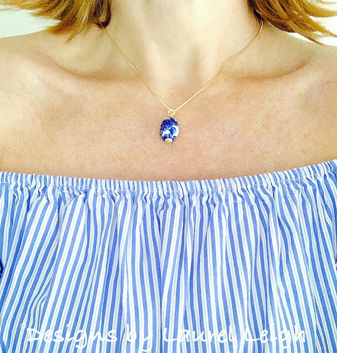 Gold Filled Chinoiserie Bead Necklace