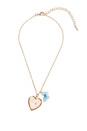 Great Pretenders Butterfly Heart Locket Necklace