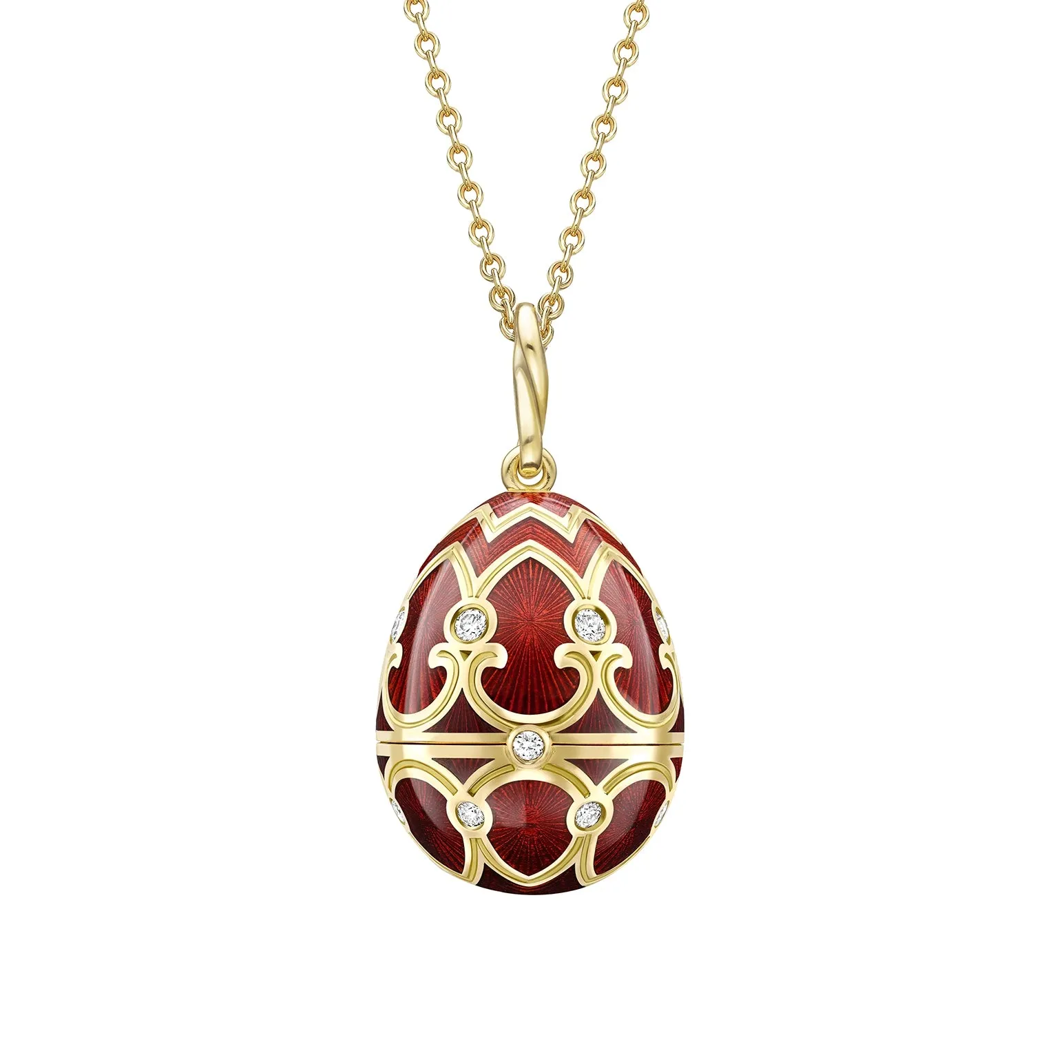 Guilloché Enamel State Coach Surprise Locket