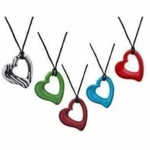 Gumigem Miller Heart Baby Teething Necklace Mum Wears Baby Chews Silicone ADHD Autism Stim Toy Too.