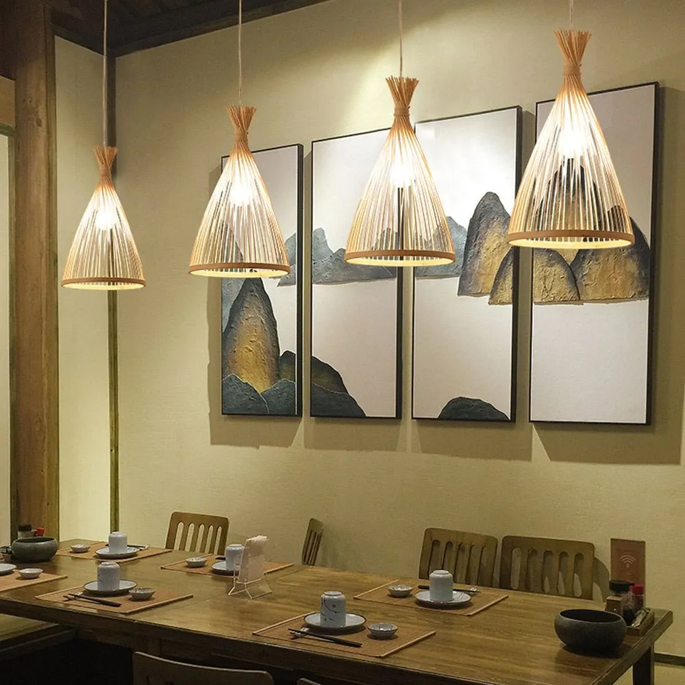 Hand-Woven Bamboo Pendant Lamp