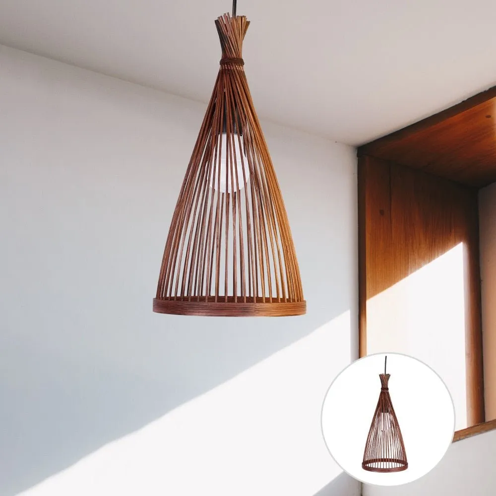 Hand-Woven Bamboo Pendant Lamp