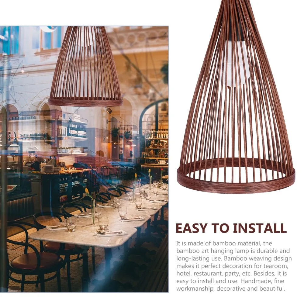 Hand-Woven Bamboo Pendant Lamp